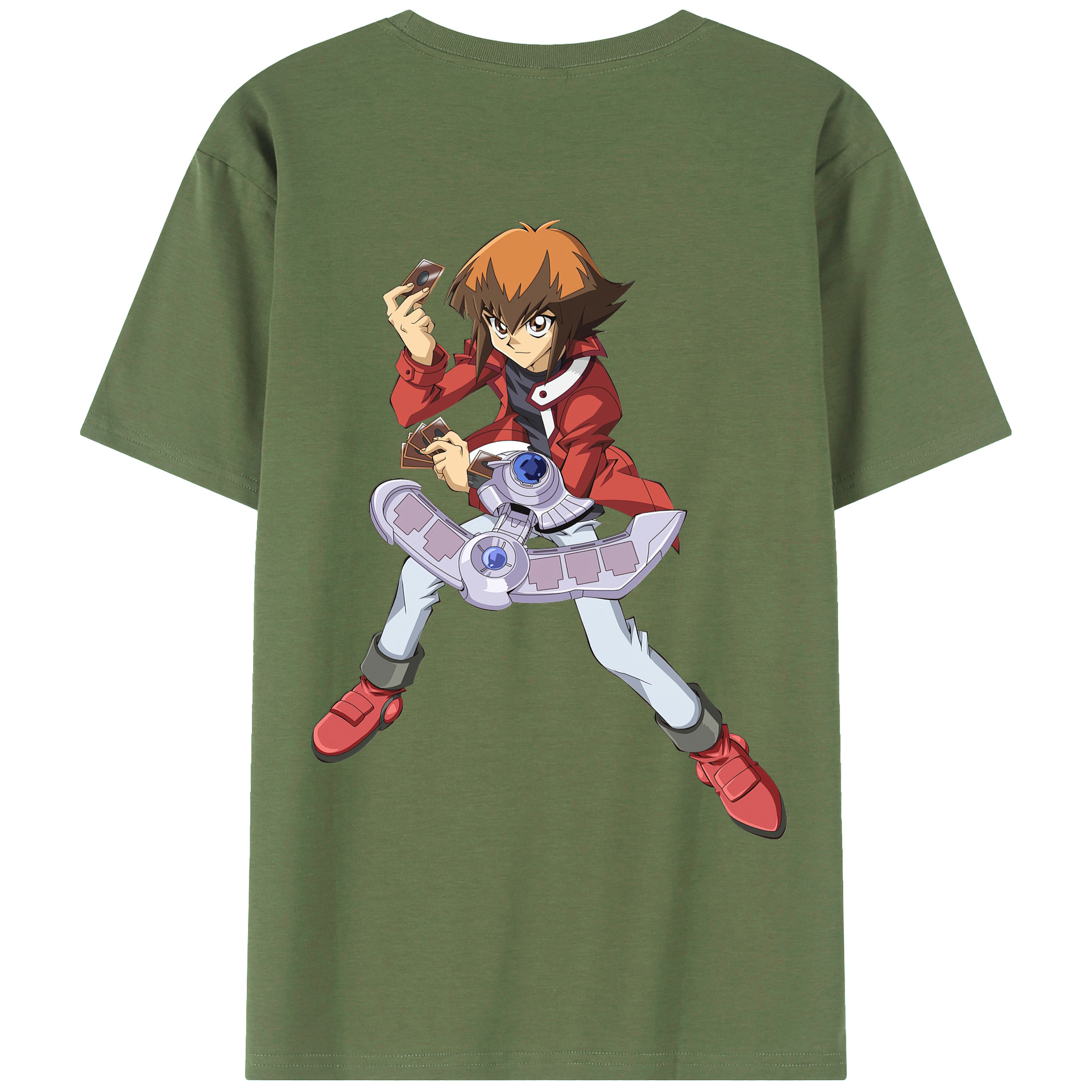 （画像用） 遊☆戯☆王 Yu-Gi-Oh! 綿100％ メンズ半袖Tシャツ（バックプリント） 通気性